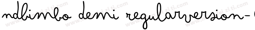 NDBimbo Demi RegularVersion字体转换